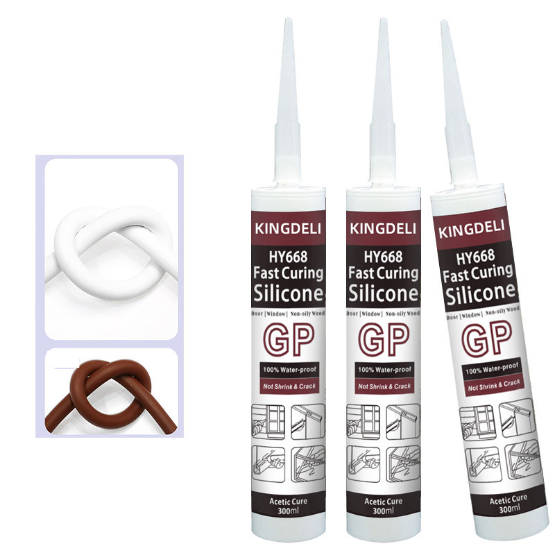 Colagem acética colorida cura do vedador do silicone impermeável para a janela