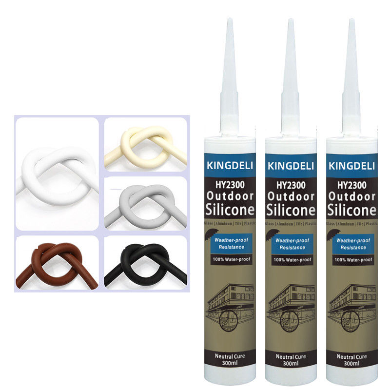 O oídio neutro não tóxico do tubo do vedador do silicone impermeabiliza a cor de Clear Black
