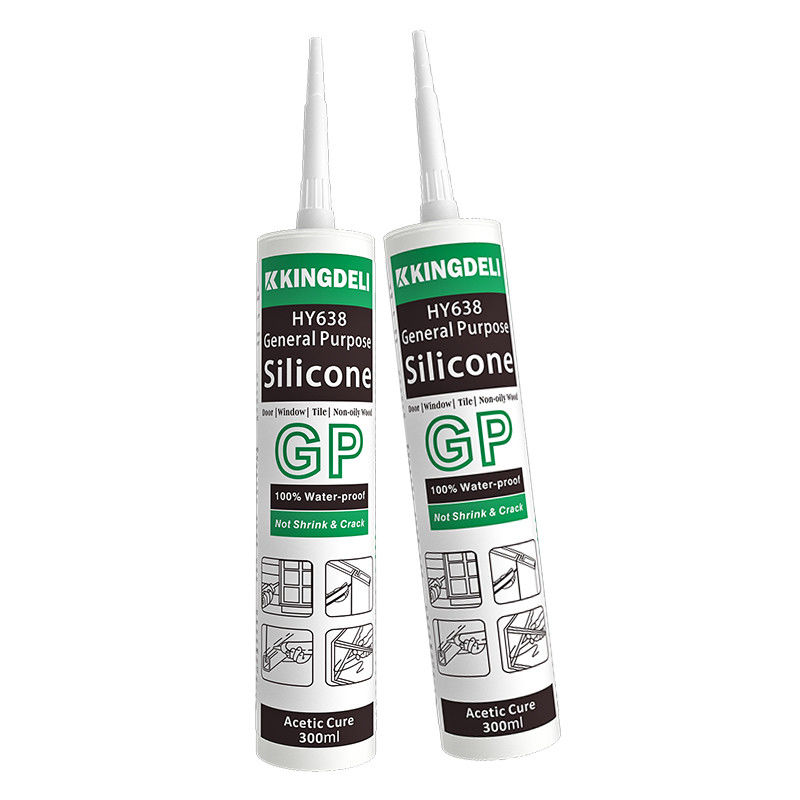 280 ml de selante de silicone acético GP RTV cola de vidro selante de construção impermeável para pedra